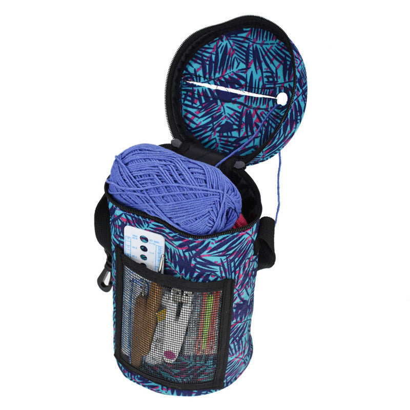 Printed Wool DIY Gadget Storage Bucket Bag