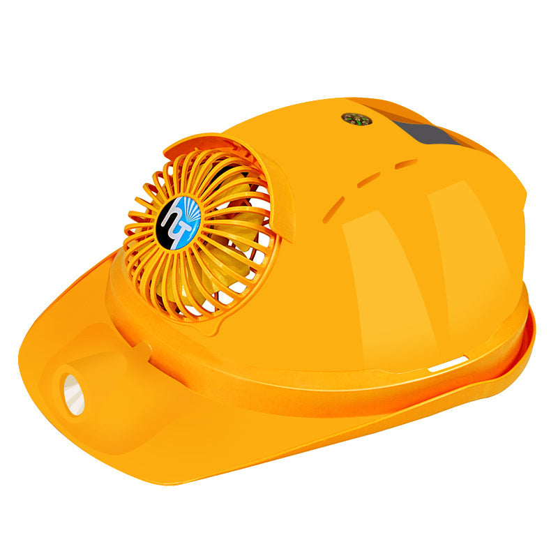 Solar Fan Cap, Rechargeable, Illuminated Helmet, Construction Site Sunshade