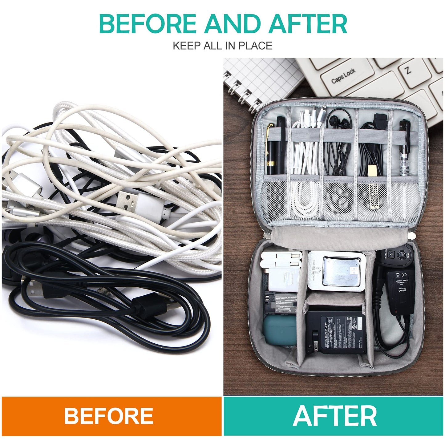 Electronics Organizer Travel Cable