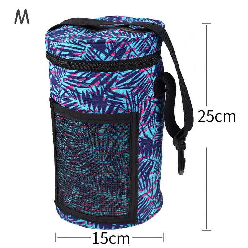 Printed Wool DIY Gadget Storage Bucket Bag